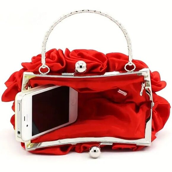 RED ROSES EVENING BAG - Picture 3 of 6